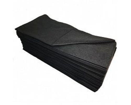 Полотенце Спанлейс "Черный бархат" 45х90, 50 шт/упк, штучное сложение