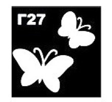 ТРАФАРЕТ ДЛЯ ВРЕМЕННЫХ ТАТУ РАЗМЕР 5*5СМ(Г27)