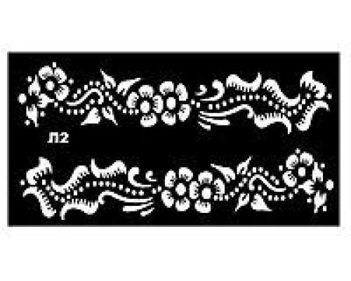 Трафарет для временных тату (мехенди) Л2