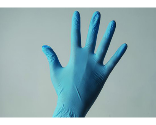 Перчатки нитриловые М 100шт Голубой