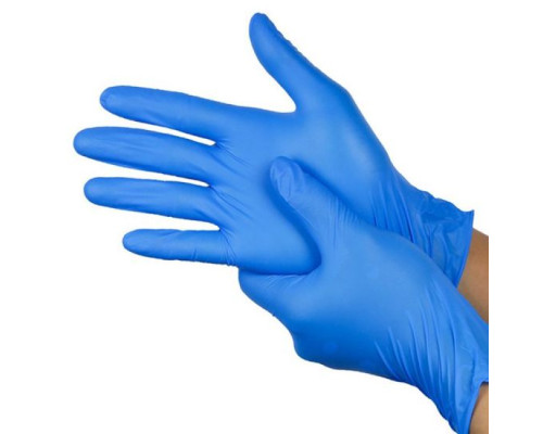 Перчатки защитные Витрил М 100шт Голубой