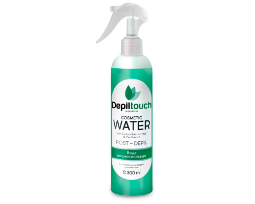 Охлаждающая косметическая вода после депиляции с экстрактом огурца и пантенолом DEPILTOUCH, 300 мл