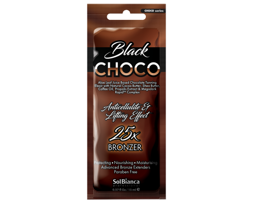 Крем для загара в солярии SolBianca-Choco Black с эффектом автозагара, 15 мл