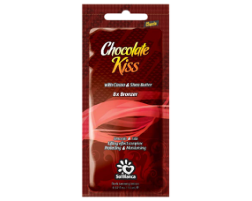 Крем для загара в солярии SolBianca-Chocolate Kiss с маслом какао, маслом Ши и бронзаторами, 15 мл