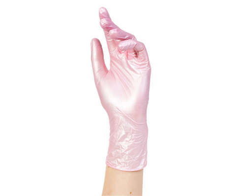 Перчатки нитриловые Розовый перламутр "М" 100 шт/упк